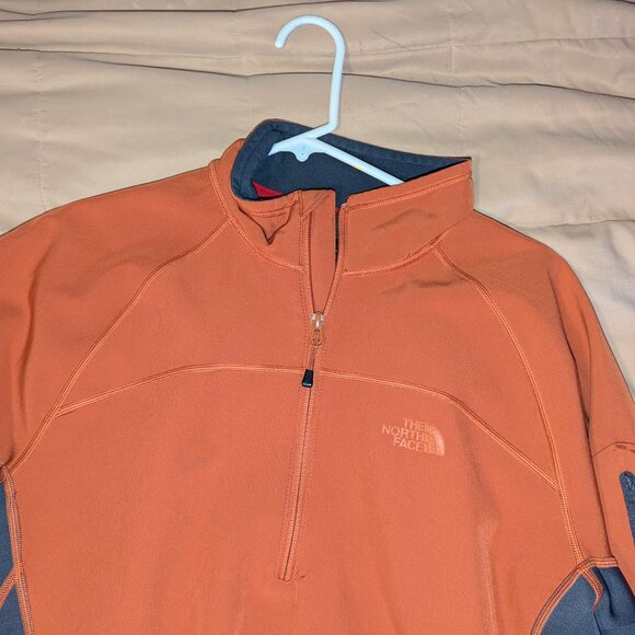 North Face Mens Sleek Jacket: Orange and Grey - Picture 2 of 6